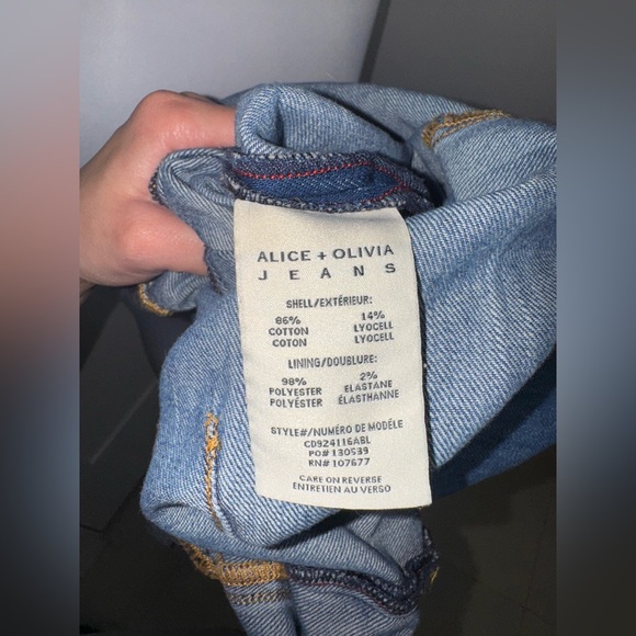 Alice + Olivia Julietta Denim Midi-Dress/Size 6 - Picture 9 of 12